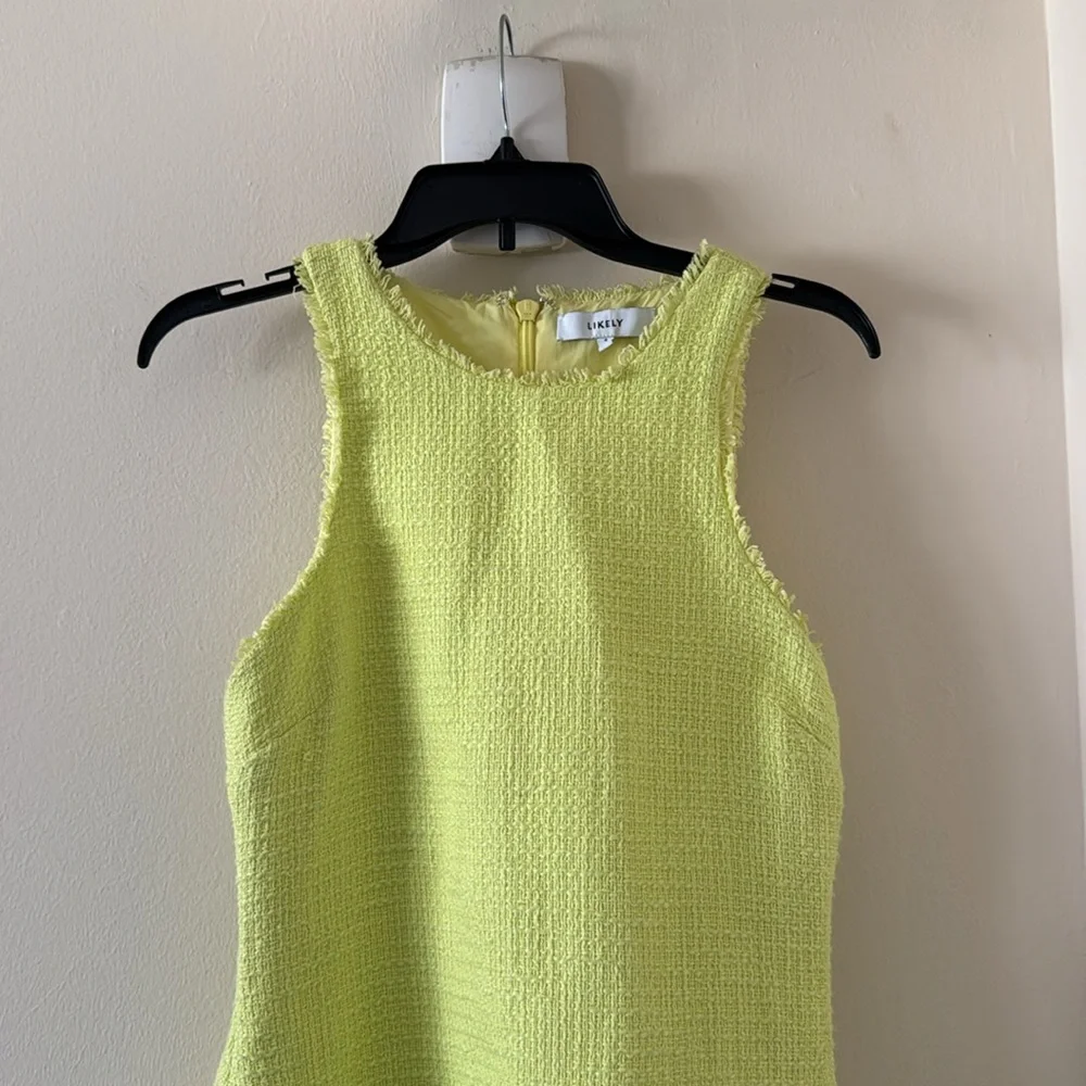 LIKLEY Toni Mini Dress, Size 4, Yellow Cream, $248 - Picture 8 of 9